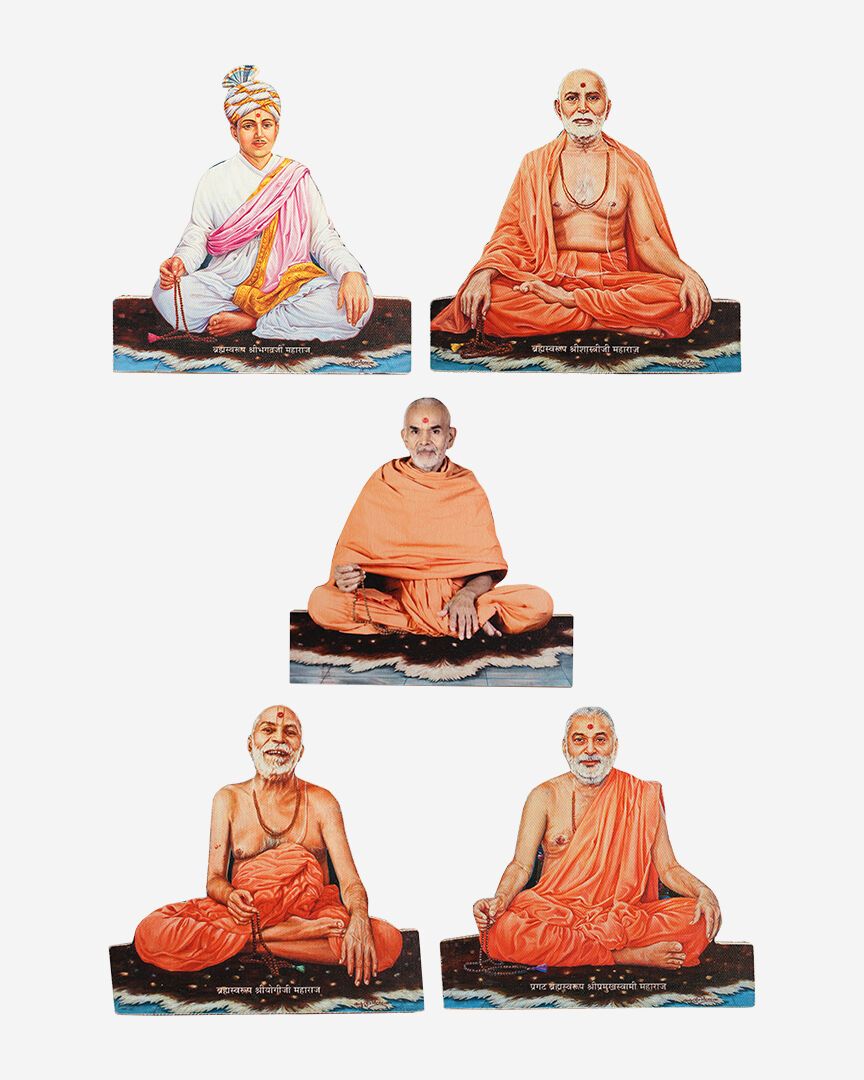 Guruparampara (Guru lineage) Cutout Murti (Image) -  8" x 10"