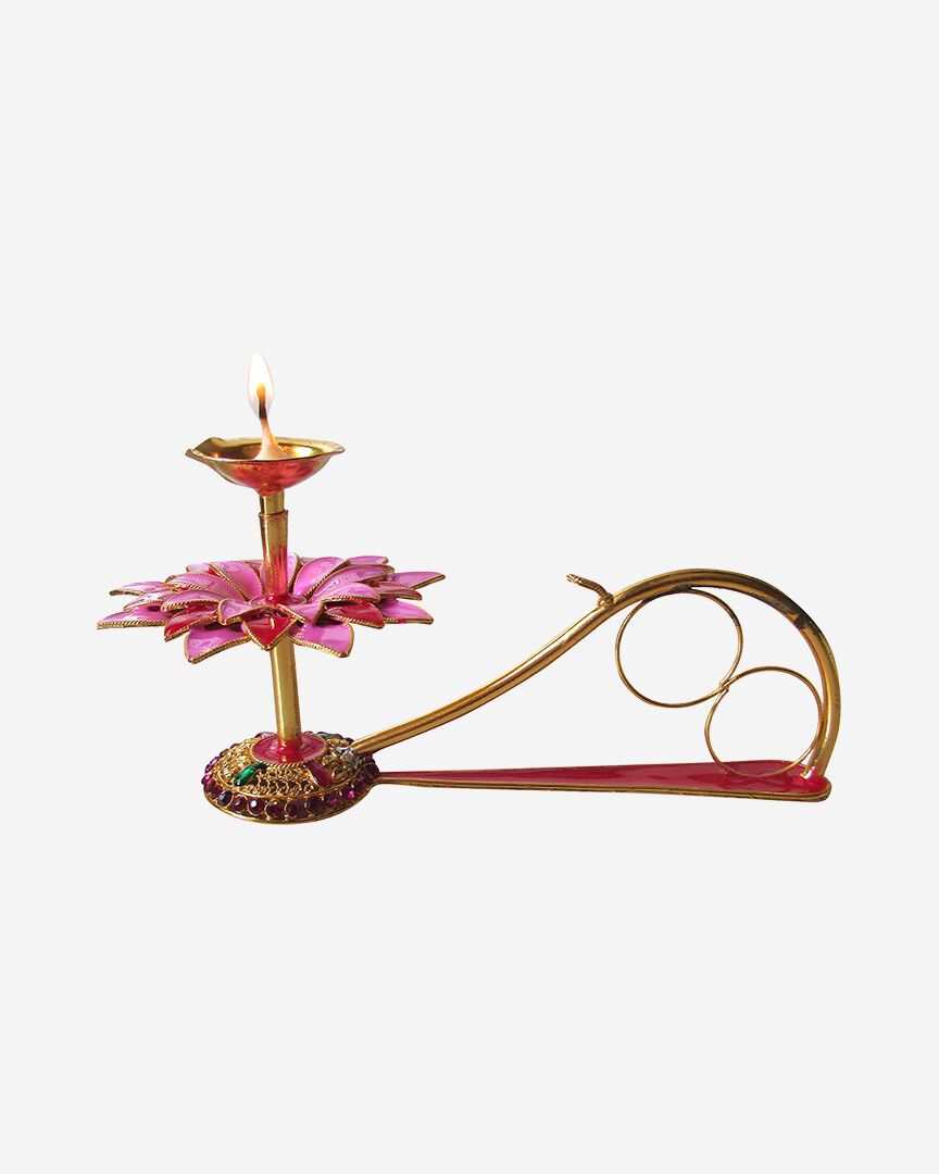 Lotus-style Decorative Aarti (Prayer lamp)
